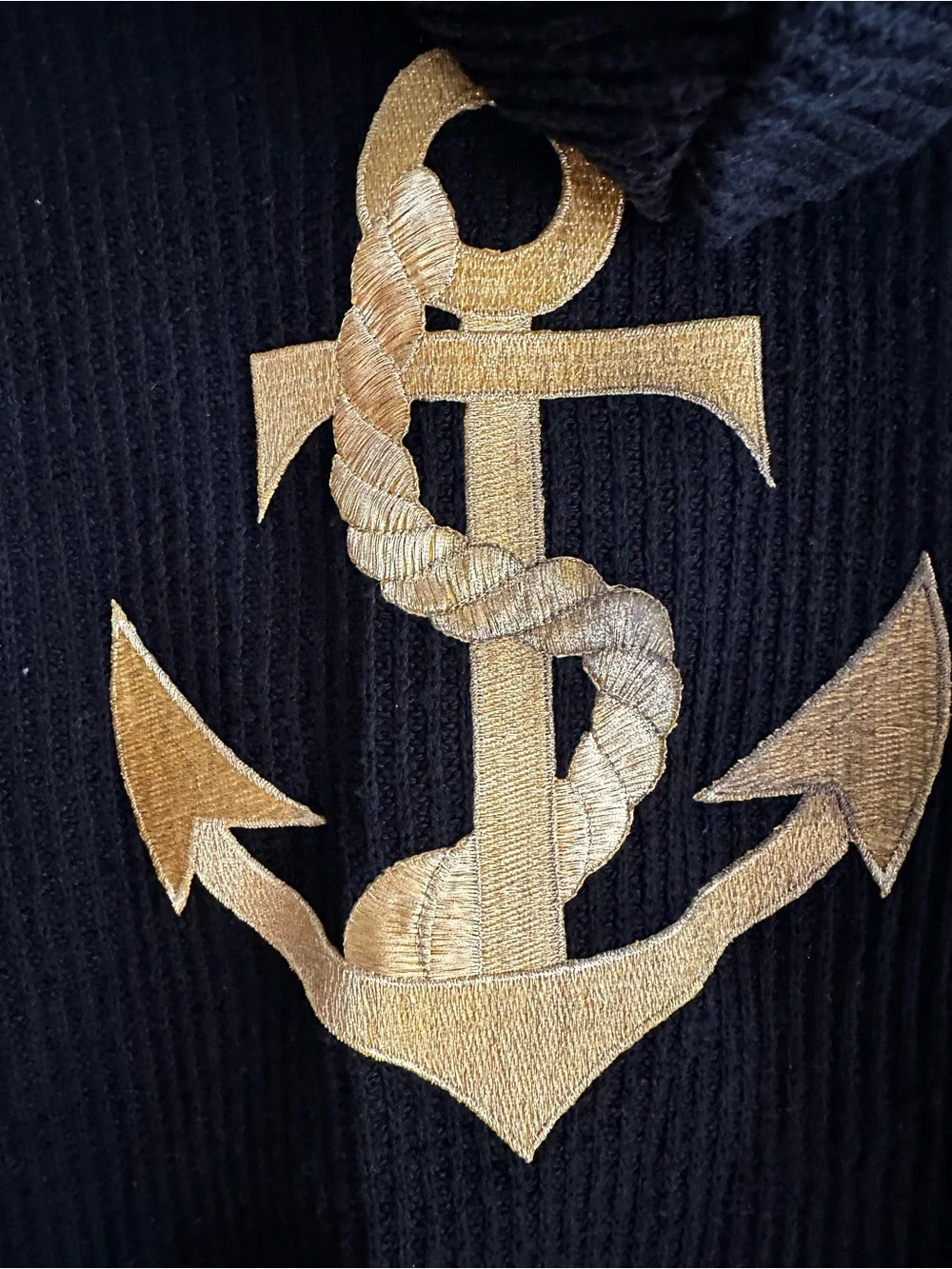 Think Silk K&J 100% Silk Knit Black Hooded Cardigan Jacket NWT Nautical L